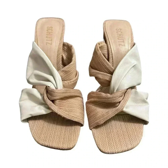 Schutz Leather Wendy Sandals Size 7 - Picture 2 of 5